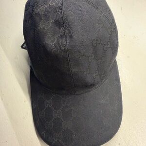 Gucci Black Monogram Cap